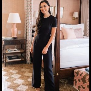 00 Girl Meets Glam Nadia Black Peal Jumpsuit NWT